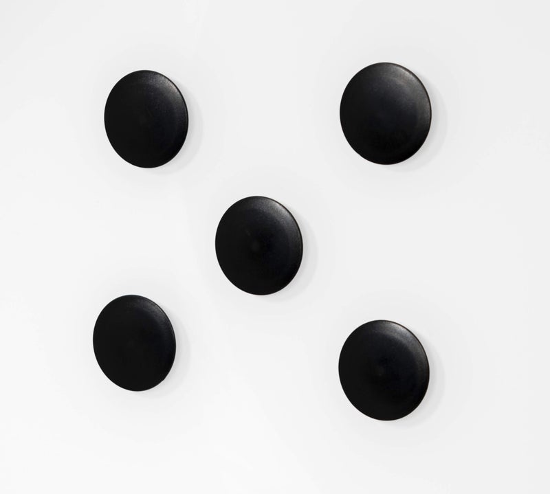 Audio-Visual Direct High Powered Magnets for Glass Dry-Erase Boards, Set of 5 Black - Image 1